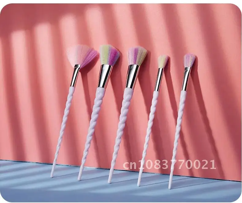 

Unicorn Makeup Brushes Sets 10pcs Maquiagem Foundation Powder Cosmetic Blush Eyeshadow Women Beauty Glitter Make Up Brush Tools