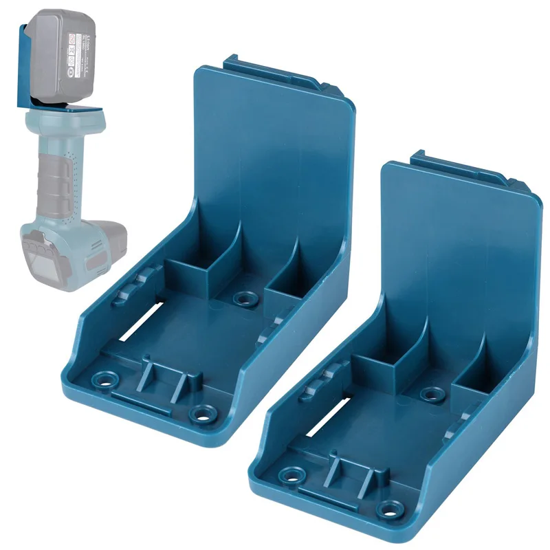 

2PCS 2-IN-1 Power Tool Holder Battery Mount Hanger for Makita for Dewalt for Milwaukee 18V Battery Tool Storage Rack Stand