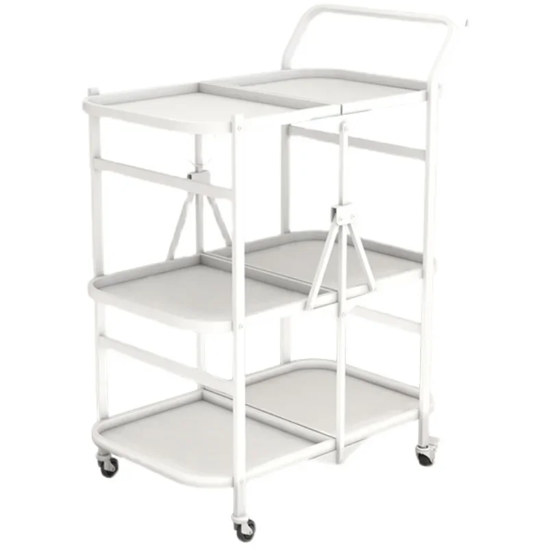 Restaurant Living Room Trolleys Household Folding Lockers Coffee Shop Hotel Kitchen Islands Dining Room Storage Cart with Wheels