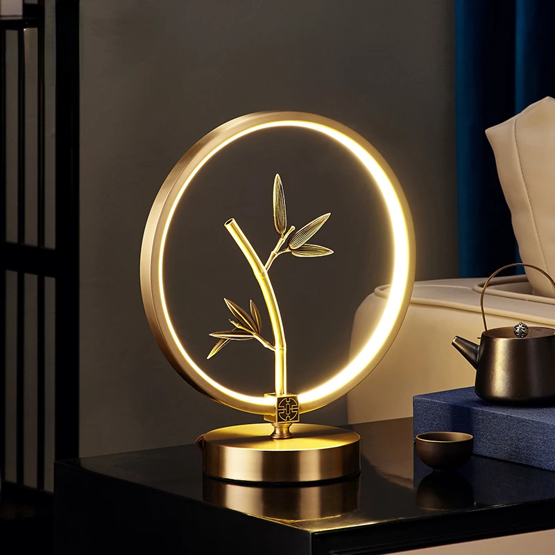

All copper new Chinese style Chinese style table lamp, bedroom bedside lamp, personality creativity, modern and simple living ro
