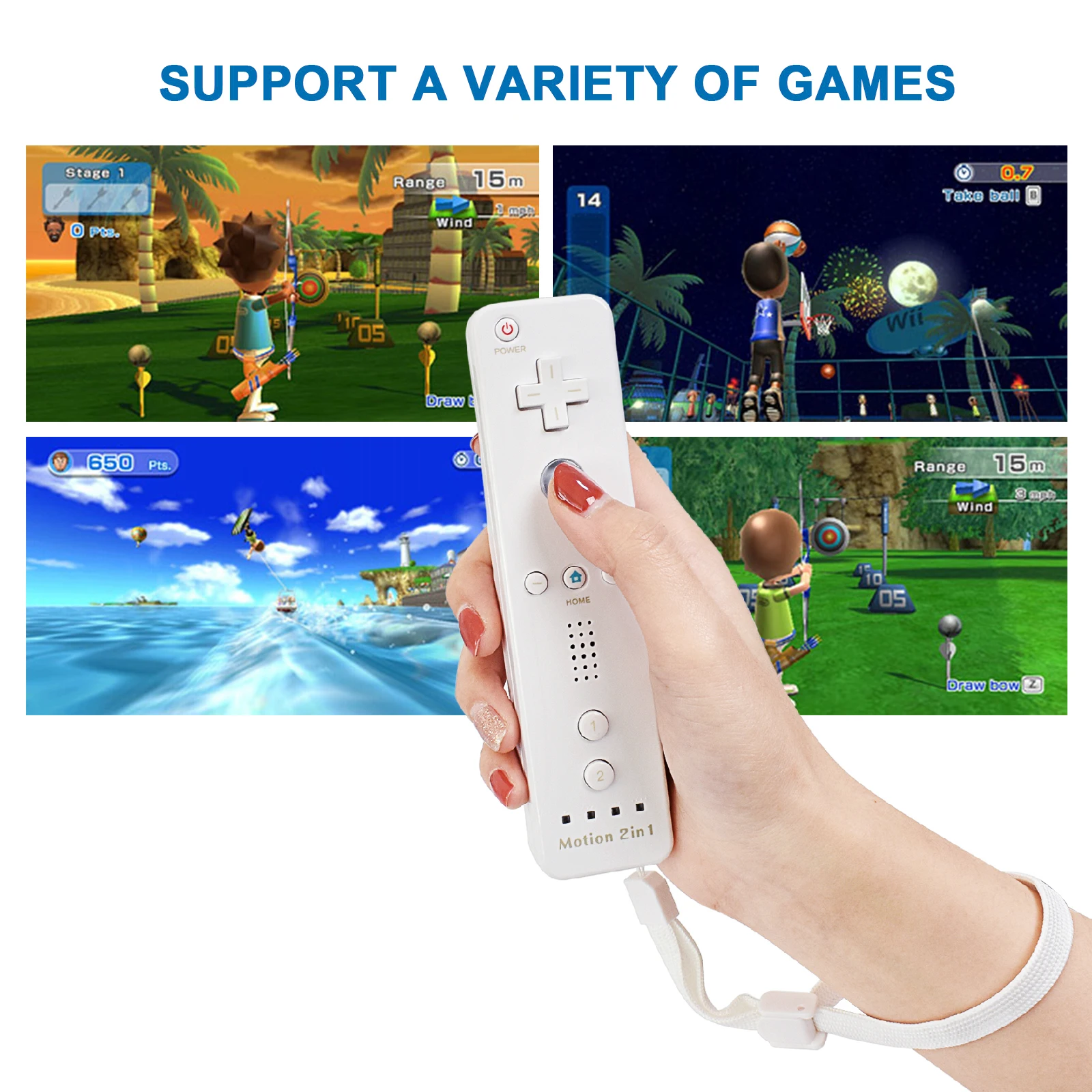 Controllers For Nintendo Wii 2 In 1 Left Right Controller Optional Motion Plus Set Game Remote Control Joystick Wireless_voghion.com