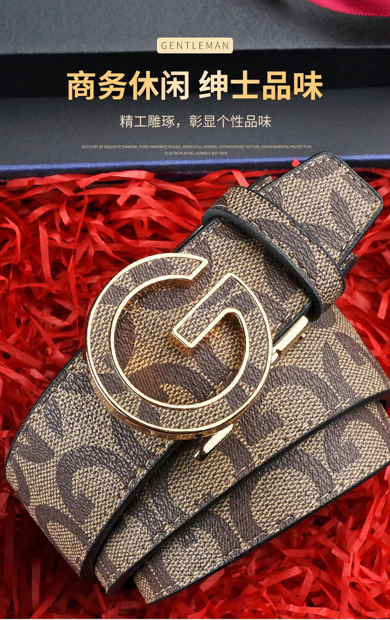 New Business Men Belts Casual Fashion Luxury Lady Designer Famous Brand Male G Buckle Women Leather Belt for women dress