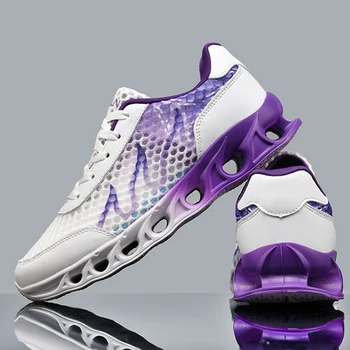 Alternative view of Mens Womens Running Shoes Summer Breathable Mesh Fashion Casual Sports Shoes Lightweight Wear-resistant Training Sneakers