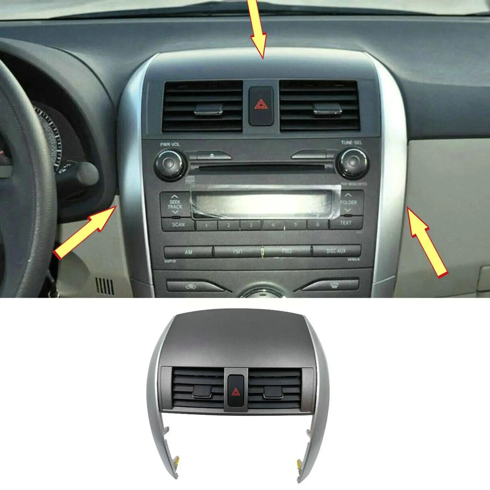 

Air Conditioner Air Outlet Is Applicable for Toyota Corolla 2007-2013 Trim Strip Central Instrument Panel A Air Outlet Pane H9I8