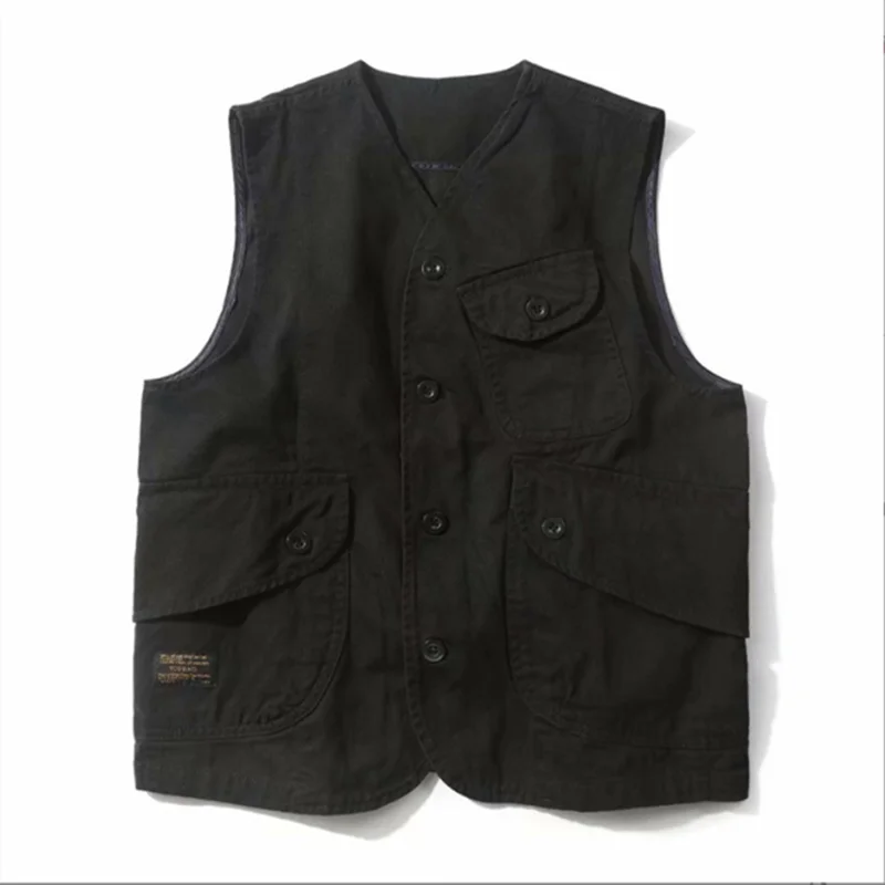 Monochromatic Continuous Vest Women, Work Clothes Outdoor Travel Walking Hiking Student Draw Service Wash More Pocket Straps