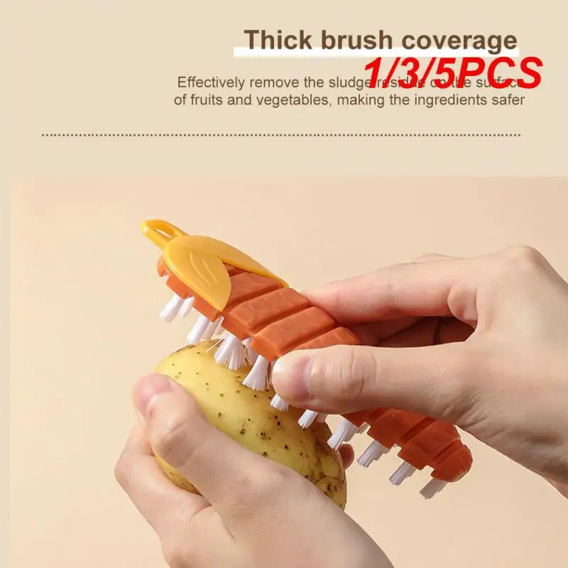 

1/3/5PCS Fruit And Vegetable Clean Brush Silicone Dish Scrubber Kitchen Cleaning Tools Crevice Brush Household Cleaning