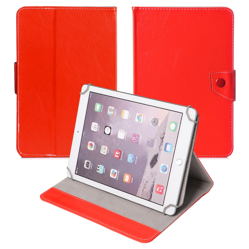 Tablet Case Universal Folio Case for 9-10 inch Multi-Angle Tablet PU Leather Stand Protective Cover for 9 10.1 Tablet with Hard PC Back