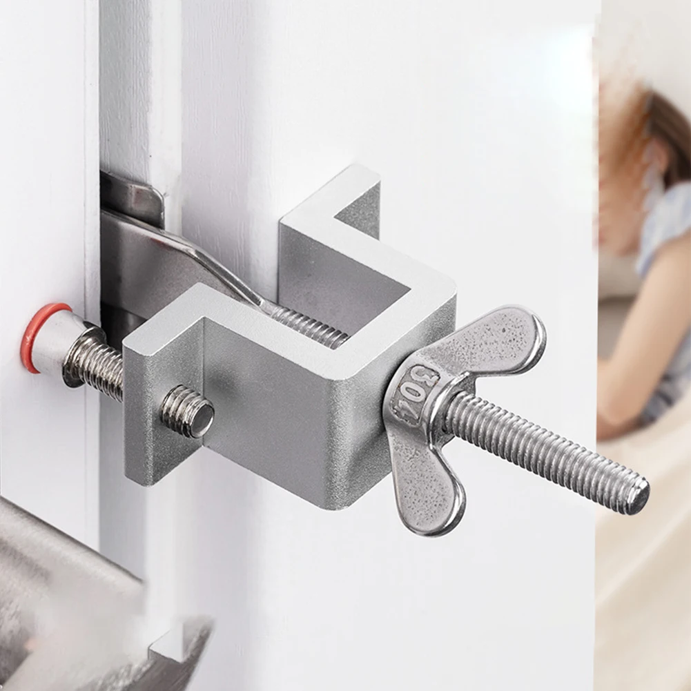 Door Lock Portable Dual Nut Adjustment Hotel Self-Defense Anti-theft