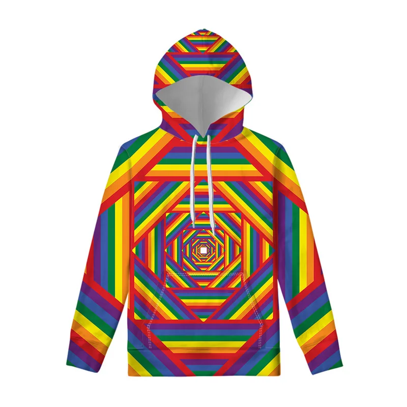 thumbnail image 1 of Sudadera con capucha con estampado de rayas de arcoíris para hombres y mujeres, sudadera con capucha con estampado 3D del orgullo gay LGBT, sudadera con capucha de manga larga, sudaderas de calle, 1 of 4