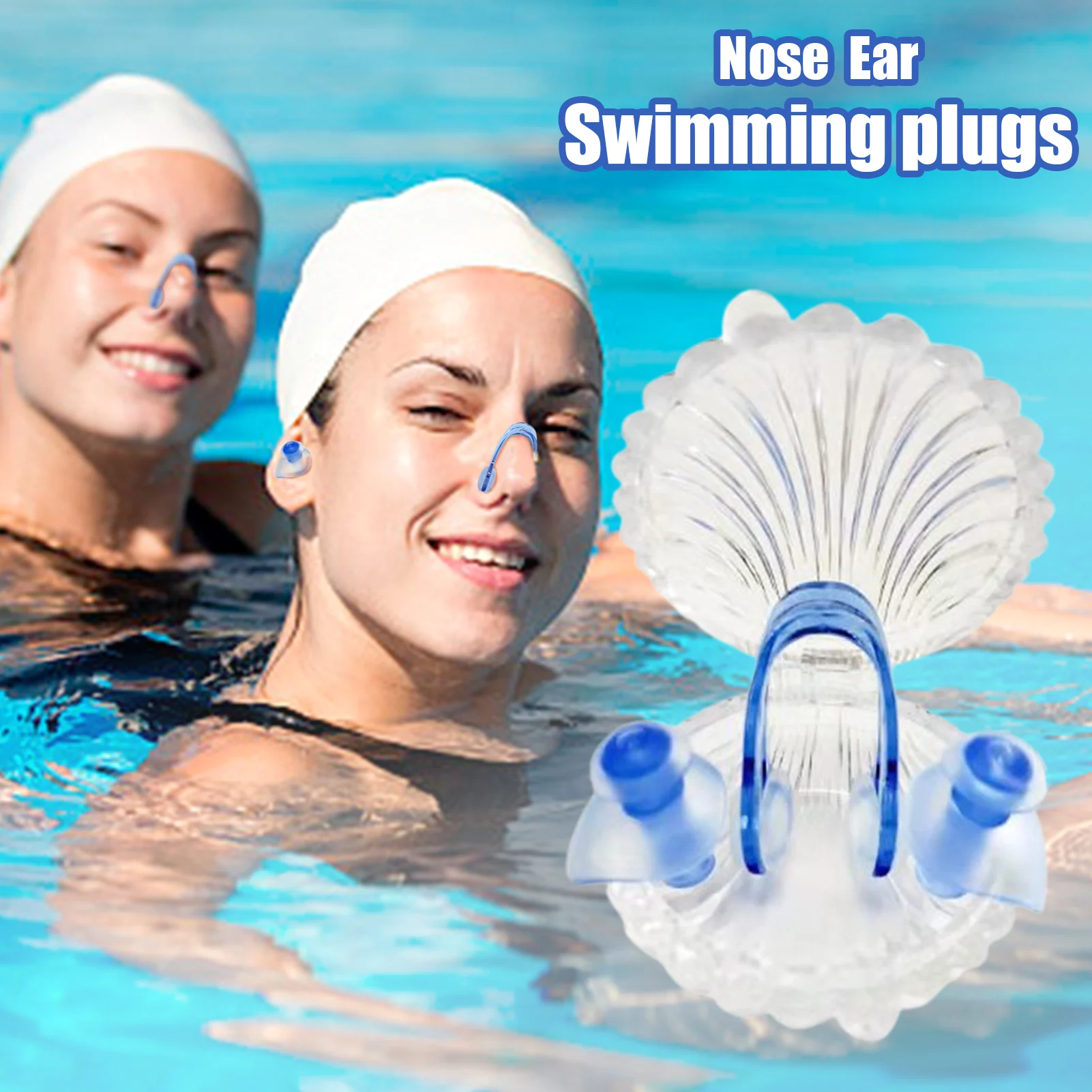 Pinzas para la nariz y los oídos para nadar, juego de tapones para la nariz y los oídos, para natación, para adultos y niños - AliExpress