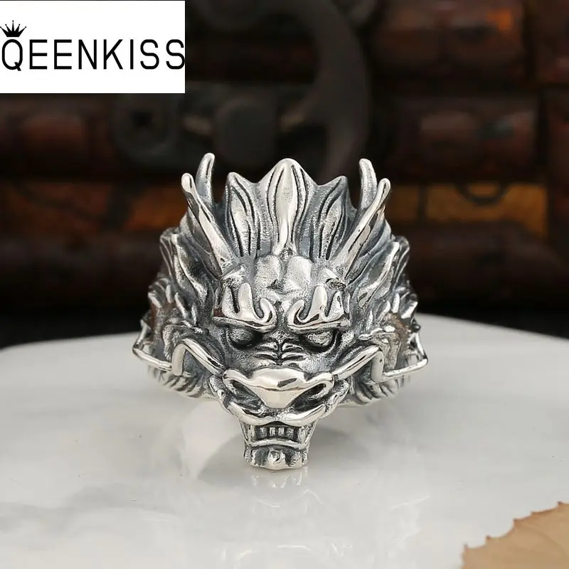 

Ювелирные изделия QEENKISS RG6716, оптовая продажа, модный мужской подарок на день рождения, свадьбу, ретро, голова дракона, серебро 925 пробы, Открыт...