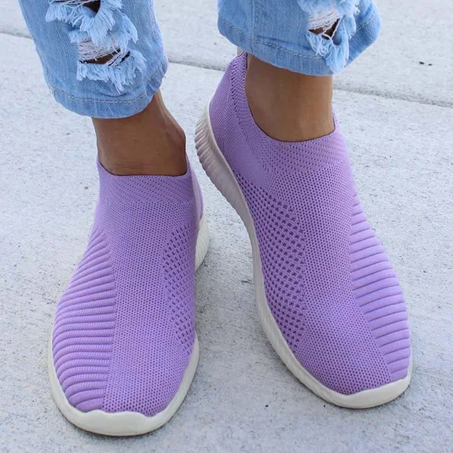 Women's Sneaker Slip On Women Sneakers Breather White Shoes Women Casual Sneaker Sports Shoes Comfortable Vulcanize Shoes Female 4
