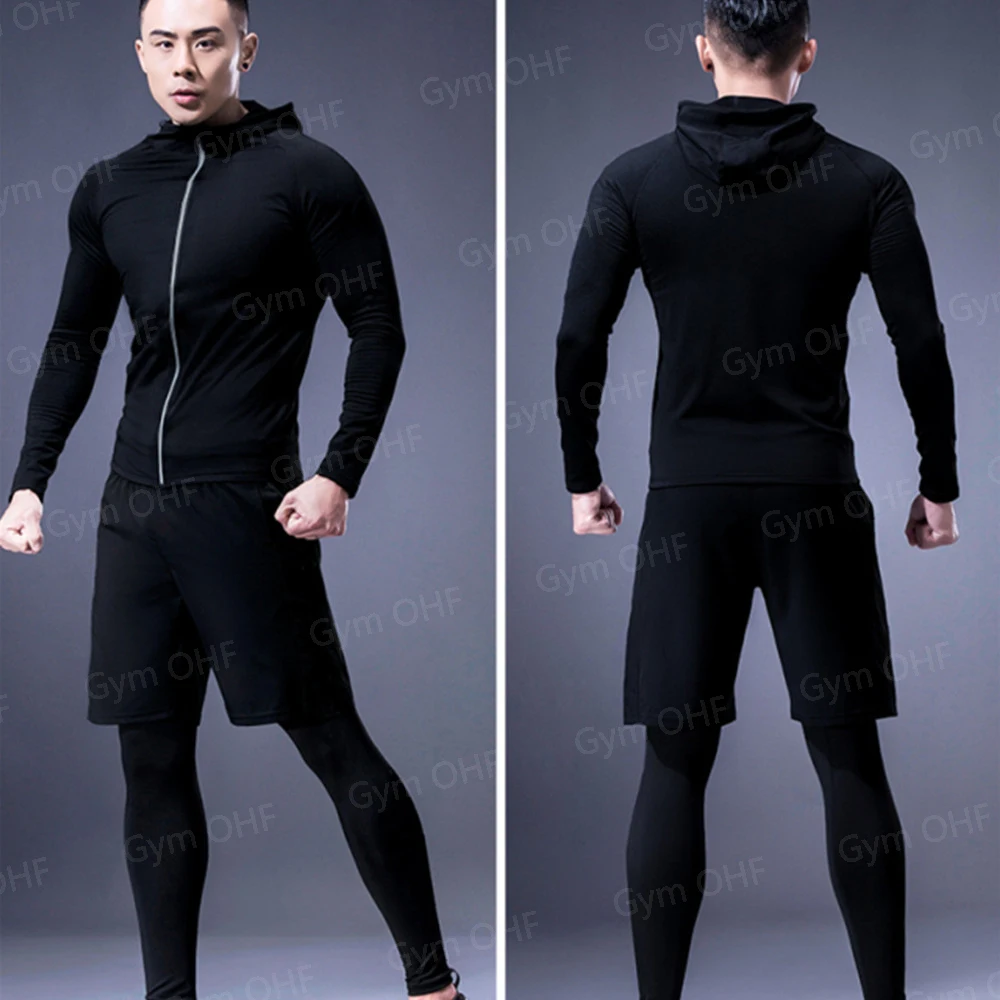 Superhero Mann Schnell Trocknend Sportswear Kompression Kleidung Training Kit Winter Sport Unterwäsche männer Lauf Anzug MMA Rashgard – Detail 34
