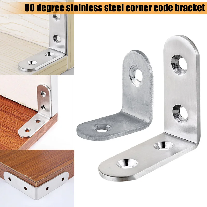 10pcs Angle Connector Bracket BetterJonny Stainless Steel 38mmx30mm Right Angle Brackets Fastener Corner Braces Joint L Shaped Support Bracket with 40 Screws 