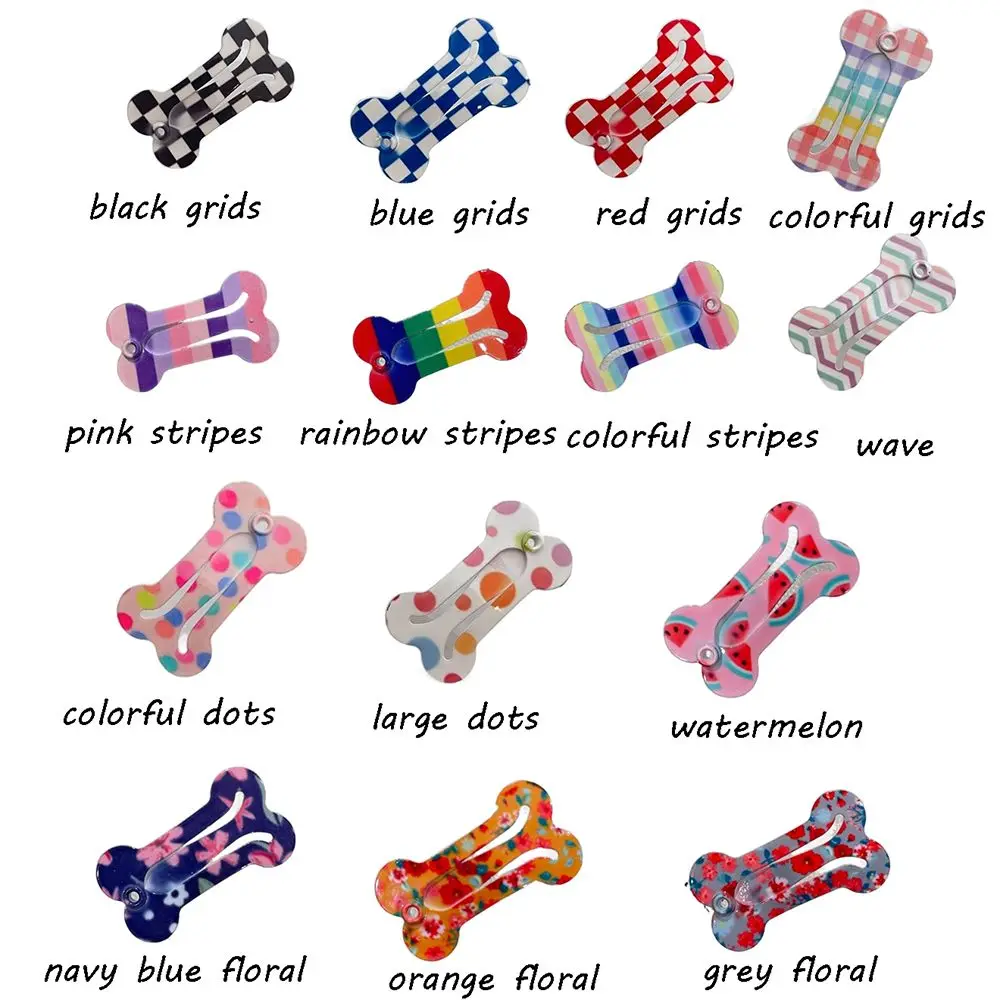 5 pcs/set Bone Shape Pet Hair Accessories for Small Dogs Cute Pet Hairpin Dog Hair Clip Cat Grooming Supplies Snap Hair Clips 5