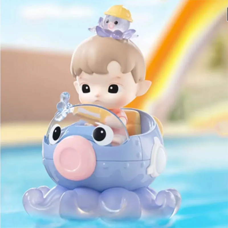 POP MART Dimoo Water Party Series Caja ciega aleatoria Juguetes Bolsa sorpresa de adivinación Figura de acción Modelo de dibujos animados Caja misteriosa Regalo para niñas