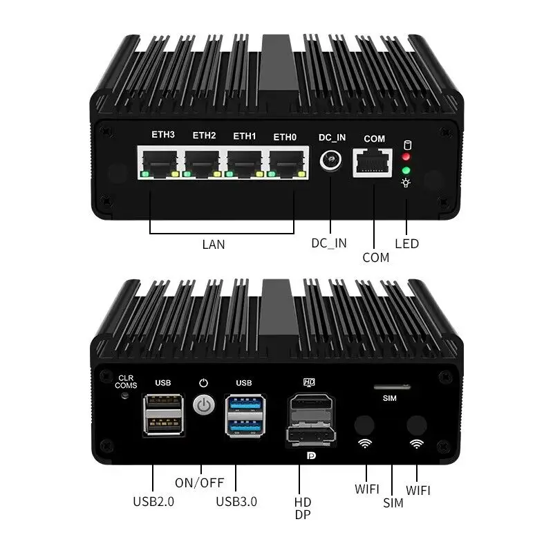 Intel N100 Mini Promox Server 4x2.5G i226 LAN DDR5 Celeron N5100 Fanless Firewall PC Win 10 Mini Desktop pfsense VPN Appliance 3