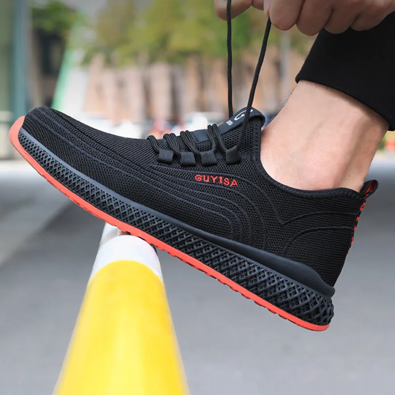 Men's Safety Shoes With Metal Toe Breathable Sneakers Work Boots safety shoes men shoes