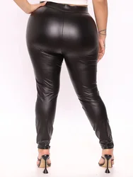Sexy Plus Size Women Matte Leather Pants 6XL High Waist Stretch Trousers 5XL Ladies Causal Bodycon PU Leggings 7XL New Custom