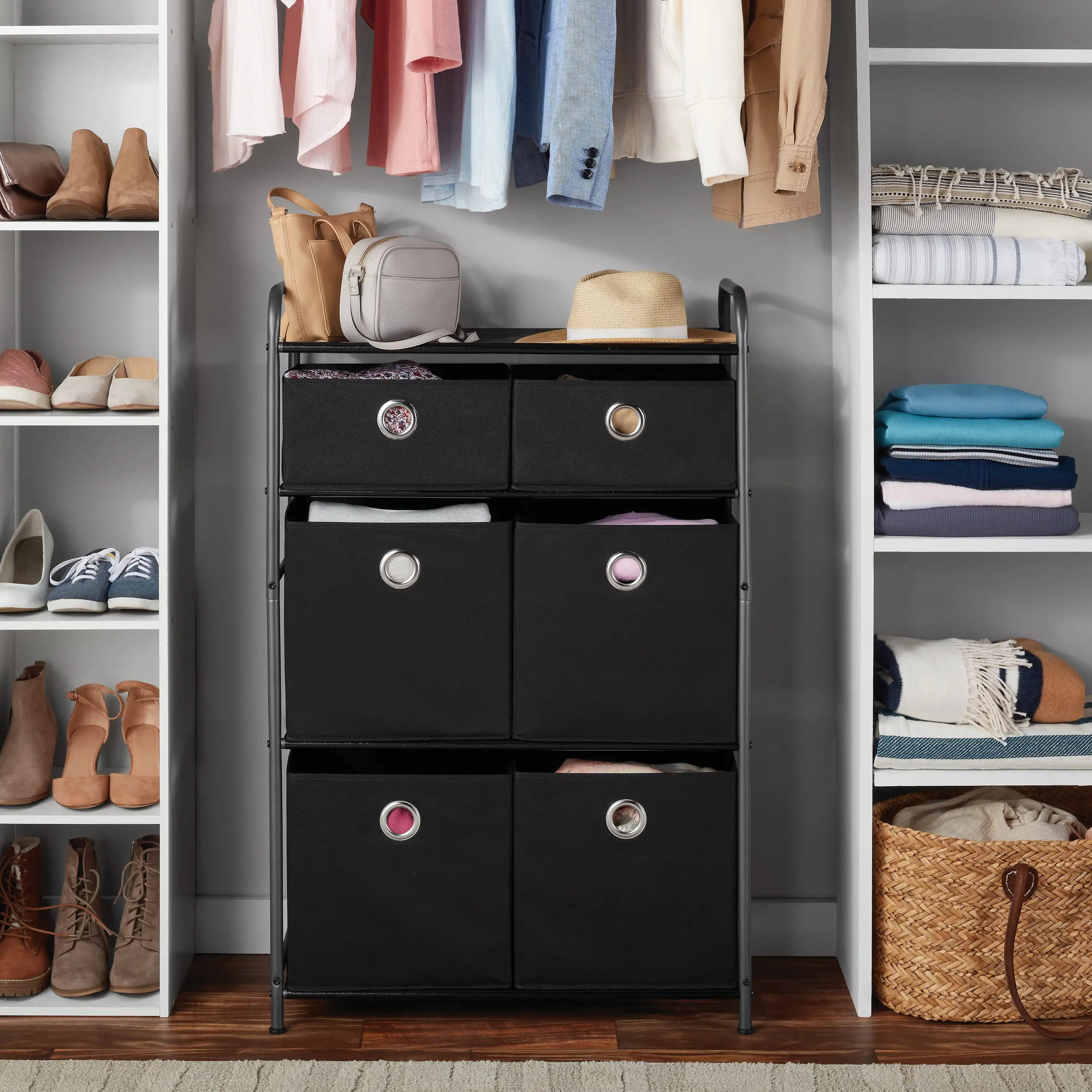 

Mainstays 4-Shelf Unit Storage Shelves, Black Steel