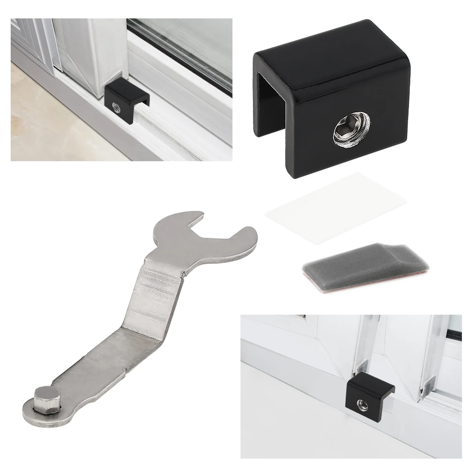 Upgrade Protection Design Sliding Security Window Locks with Key Adjustable Window Door Lock
