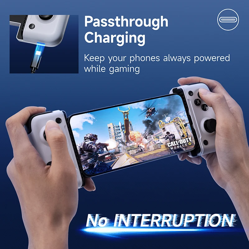 EasySMX M05 블루투스 C 타입 휴대폰 컨트롤러, 클라우드 게이밍 Xbox 게임 패스, 콜 오브 듀티, 케이스 지지대, 홀 이펙트