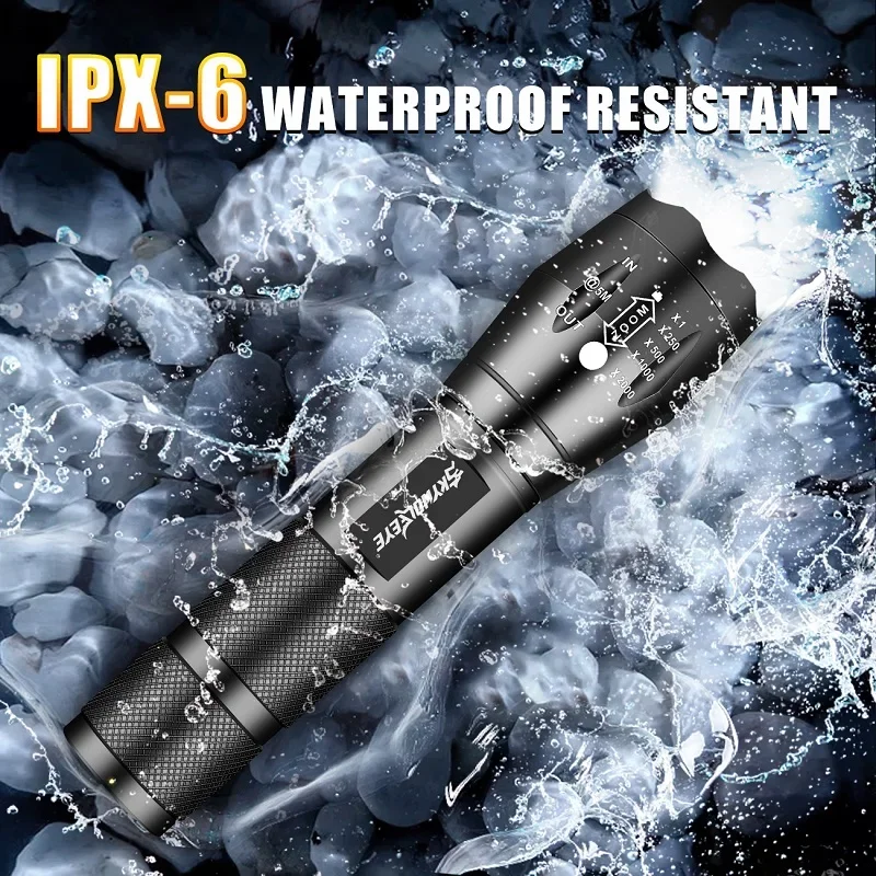 Skywolfeye High Lumen LED Tactical Flashlight Set