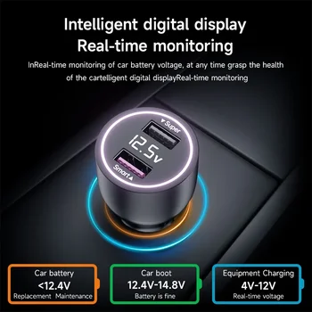 Xiaomi Mi Car Charger 120W 67W 6A Fast Charging Dual-port USB A For Xiaomi 14 14 Ultra 13 13T 12 Pro Redmi Note A3 POCO Pad 6 5