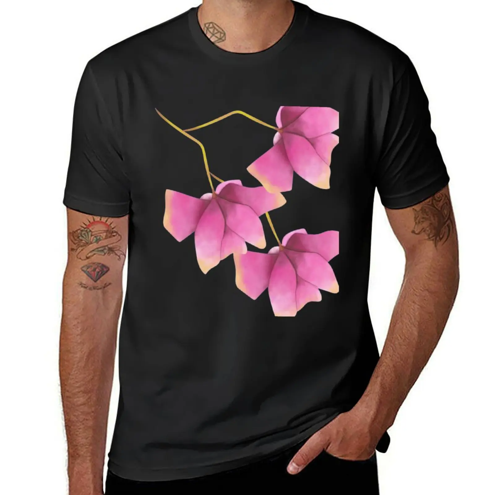 

Floral pattern T-shirt sweat heavyweights blanks customs t shirts men