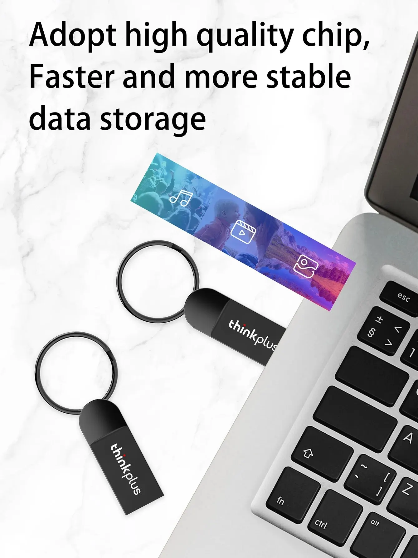 Usb flash drive Lenovo 64GB USB Flash Drive Thumb Zip USB 2.0 Memory Stick Keychain