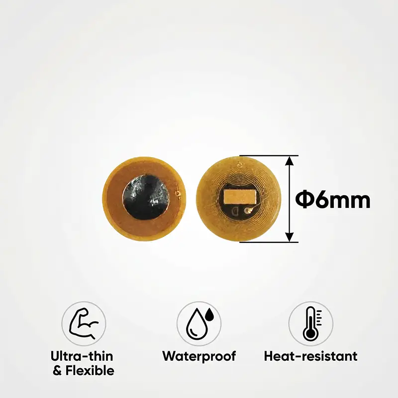 Diameter 6mm NXP NTAG213 NFC Tags  Programmable RFID Stickers Round Waterproof Flexible FPC NFC Labels for Phones Wearables - Image 2
