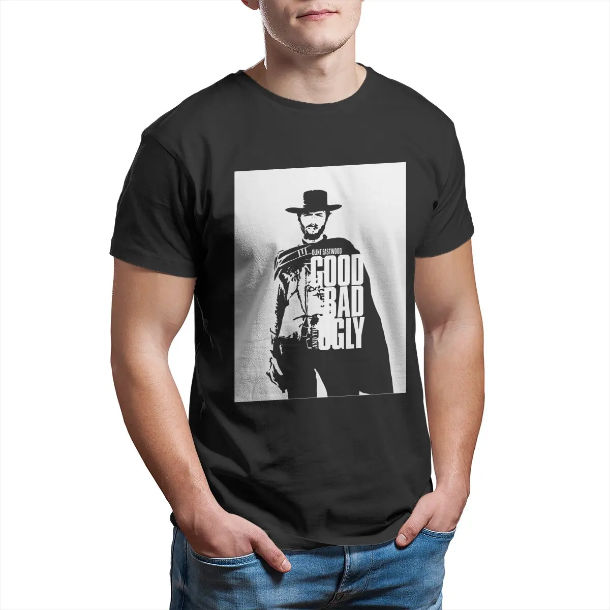 Clint Eastwood das schlechte und das hässliche T-Shirt Männer lässig 100% Baumwolle T-Shirts T-Shirts Erwachsenen Kleidung