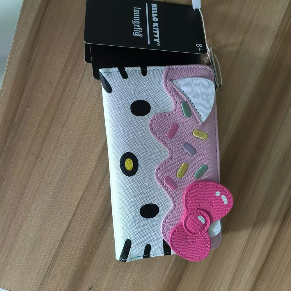 New Kitty Loungefly Wallet Clutch Purse Women'S Purse Card Bag Double Fold Coin Purse Card Package Girlfriend Gifts