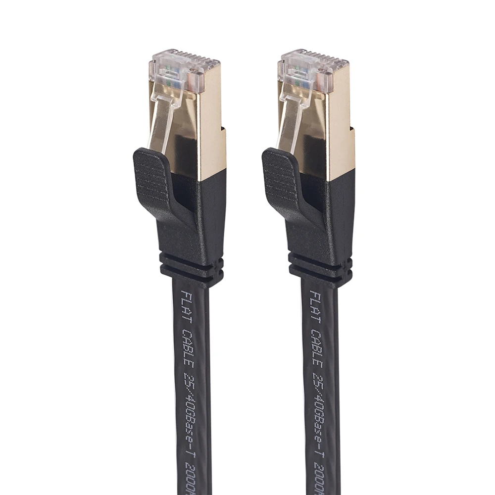 Andifany Double-Shielded CAT8 Type Network Cable Gigabit RJ45 Crystal Head Flat Type Uses 28Awg Oxygen-Free Copper 10M Andifany Double-Shielded CAT8 Type Network Cable Gigabit RJ45 Crystal Head Flat Type Uses 28Awg Oxygen-Free Copper 10M