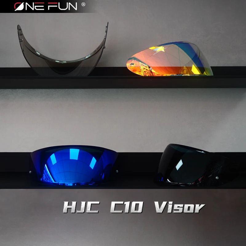 C10 Helmet Visor For HJC C10 HJ-34P Full face Photochromic Helmet Anti-Fog Pinlock Lens Mask Black Rainbow sliver Shield 4