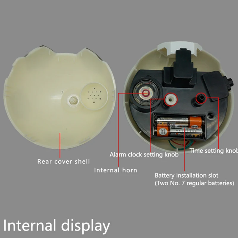 Football Creative Table Clock Simplified Student Silent Alarm Clock Home Desktop Cute Children's Cartoon Fun Time English Clock