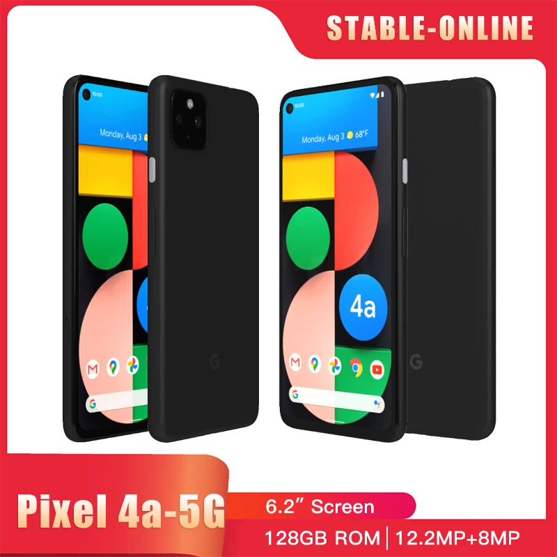 Google-Pixel 4a携帯電話,5g,スマートフォン,オクタコア,Android, 6GB