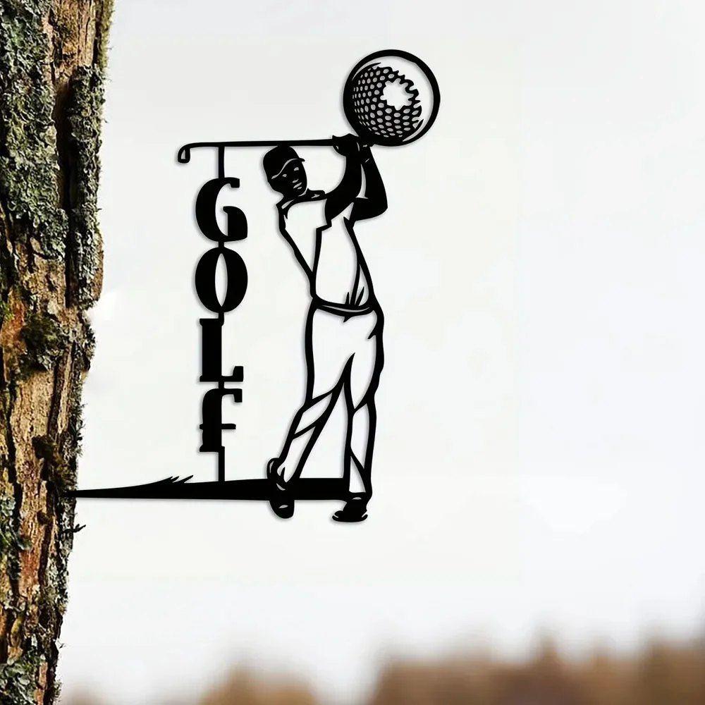 

Crafts 1pc Golf On Branch Steel Silhouette Metal Wall Art Home Garden Yard Patio Outdoor Statue Stake Perfect Christmas Decor