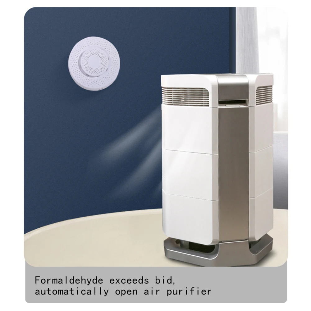 Zigbee/Tuya WIFI Smart Air Box Carbon Dioxide Detector CO2 Gas Sensor Formaldehyde VOC Temperature Humidity Sensor F
