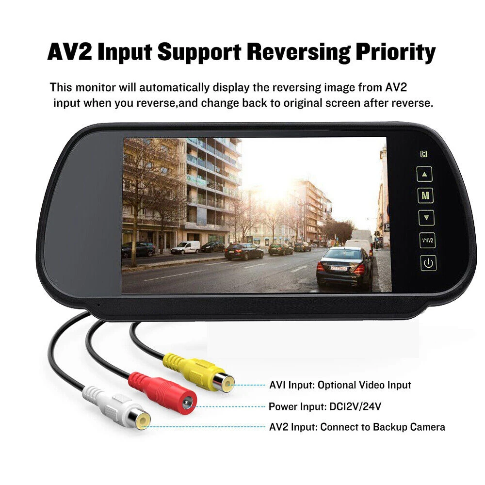 7 Inch LCD Color Screen Car Reverse Rear View Backup Camera HD Mirror Monitor car display monitor car rear view camera car display assembly