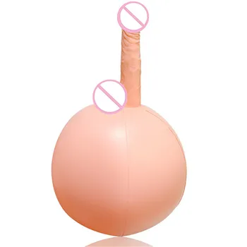 Adult Game Inflatable Sex Sofa Yoga Ball with Dildo Sex Furniture Vibrating Massager Long Penis for Women Masturbation Toy 18+ 6