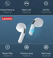 Lenovo LivePods HT38 TWS Bluetooth Earphone Mini Wireless Earbuds with Mic for iPhone Xiaomi Sport Waterproof 9D Stere Headphone 2