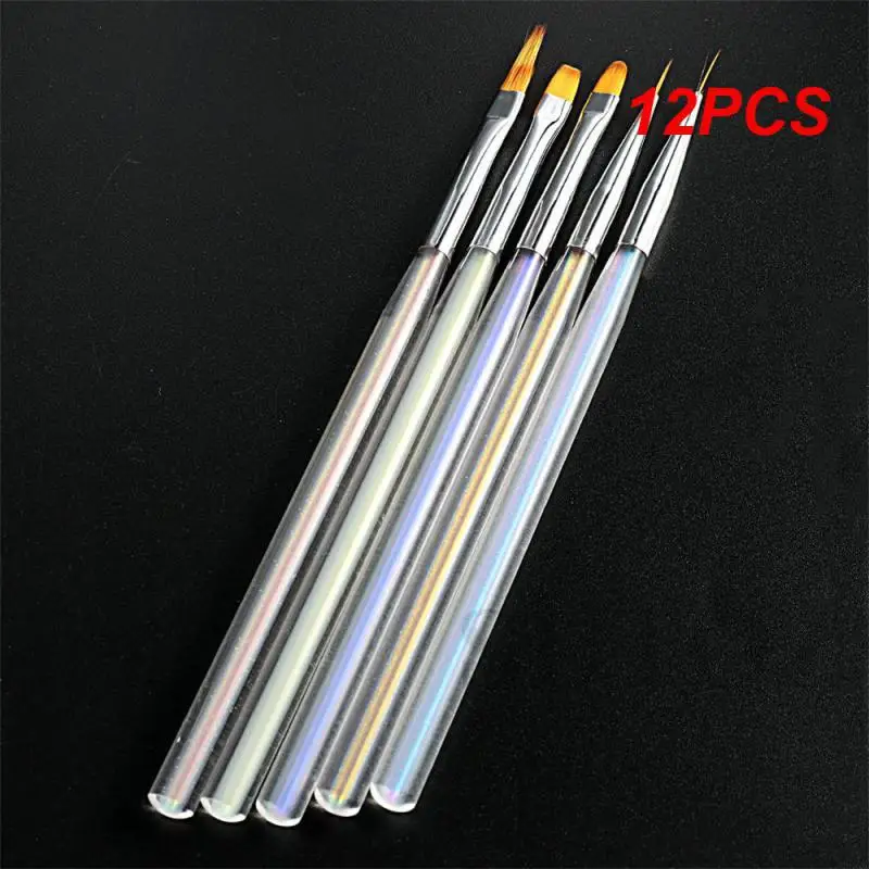 

12PCS Manicure Tools Smudged Pull Wire Phototherapy Painted Huahua Light Therapy Pen Gradient Nail Brush Pull Line Paint Pen