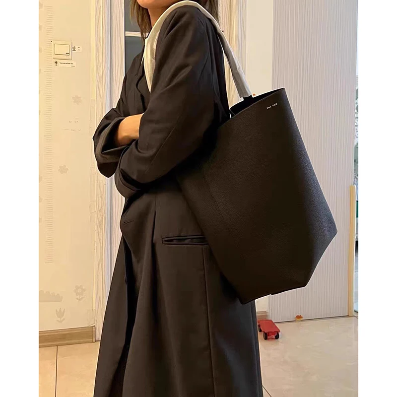 Tote bags For Women Real Leather Large-capacity Bucket Bags Female Shopping bags Soft Leather Big Handbags For Women Beach Bags