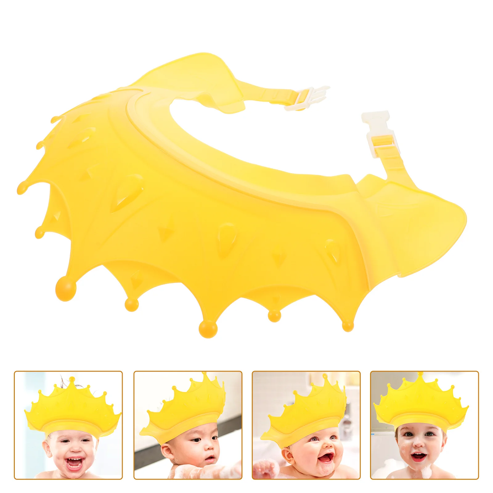 Sticker Children's Shampoo Cap Baby Bath Kids Shower Hats Crown Yellow Hair Washing Caps for Elderly Infant