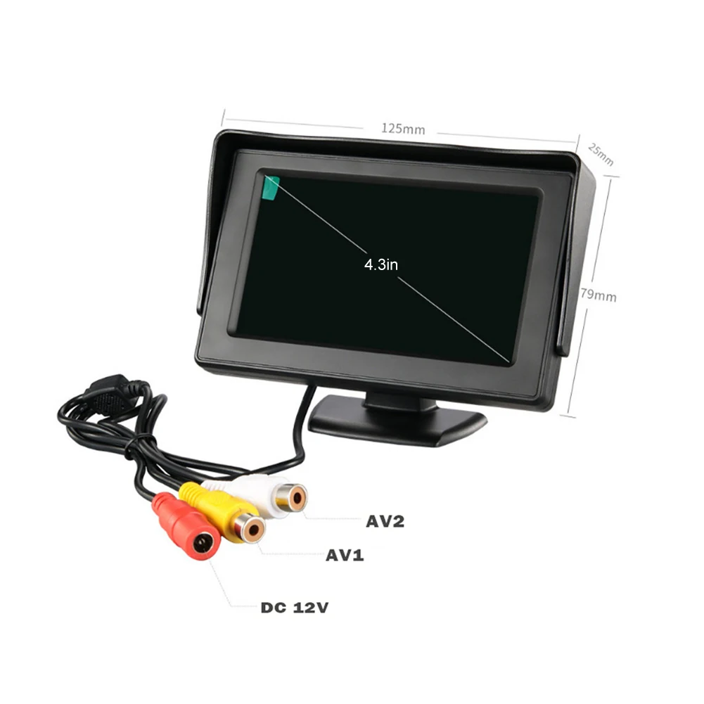 ABS DC 9V-36V 4.3 ġ TFT LCD ĸ麸  ڵ ĸ麸 ī޶ ī޶  ý ŰƮ 