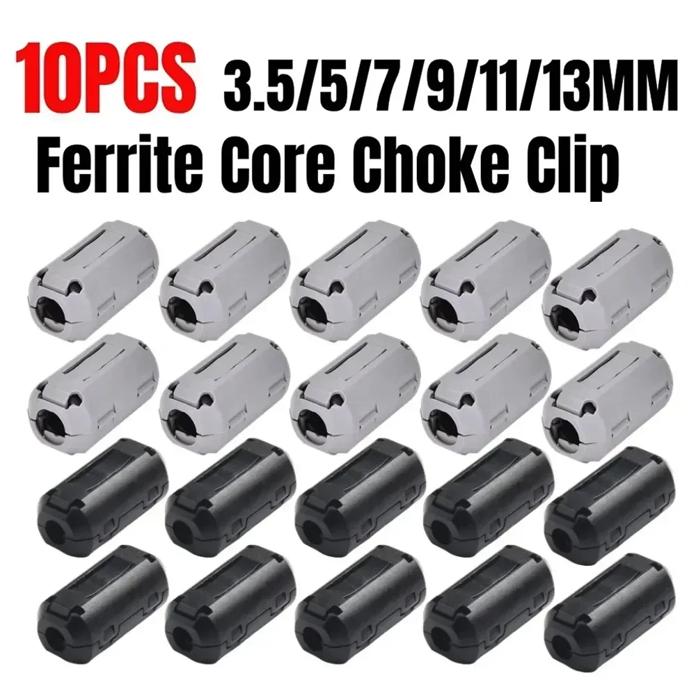 10/5Pc Cable Filter 3.5mm-13mm TDK Ferrite Core Choke Clip Noise Suppressor Filter Ring Cable Clamp RFI EMI For Audio Video Cables Power Cord