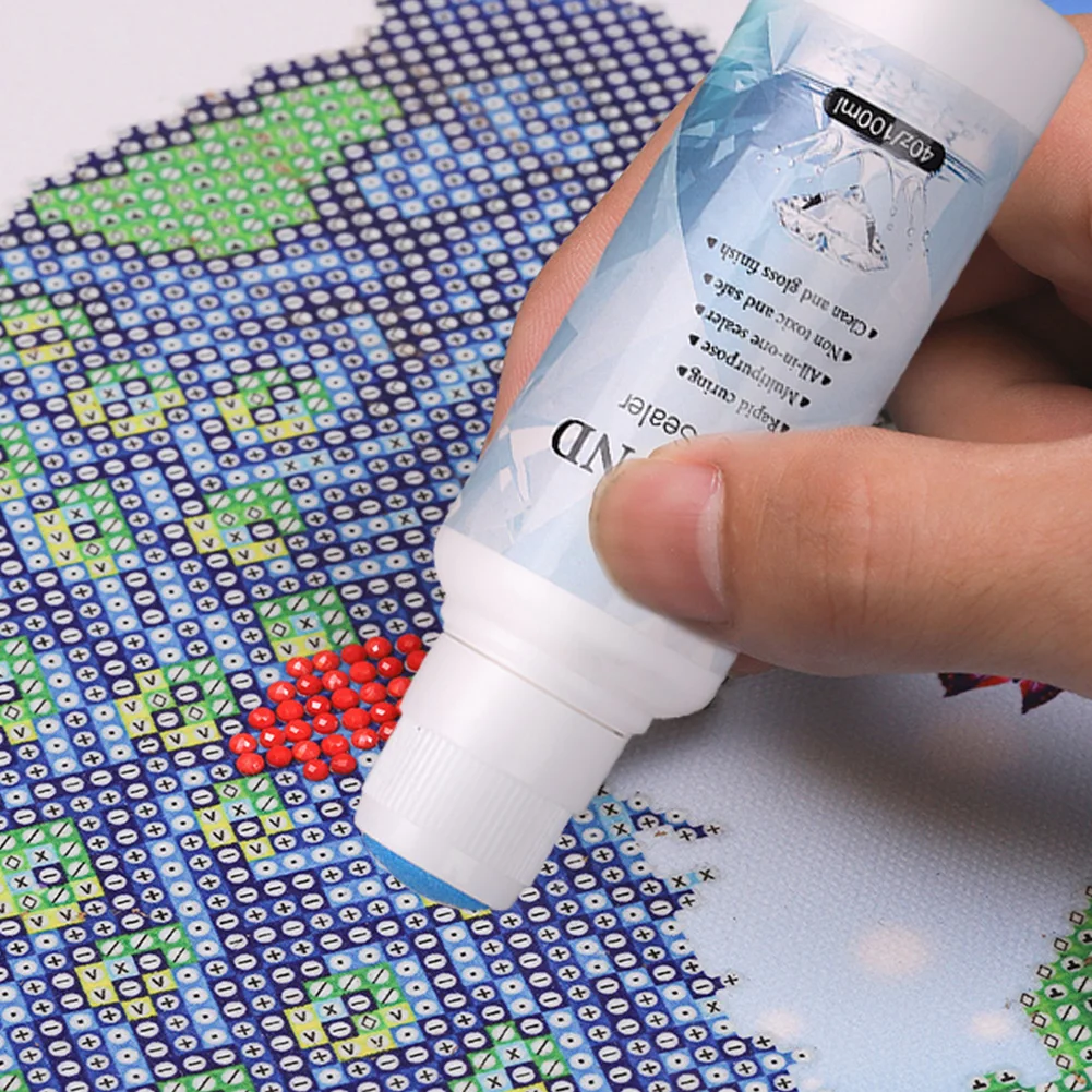 1-5Pcs 100ml DIY Diamond Painting Sealer 5D Diamond Painting Glue Conserver Permanent Hold Shine Effect Sealer for Puzzle