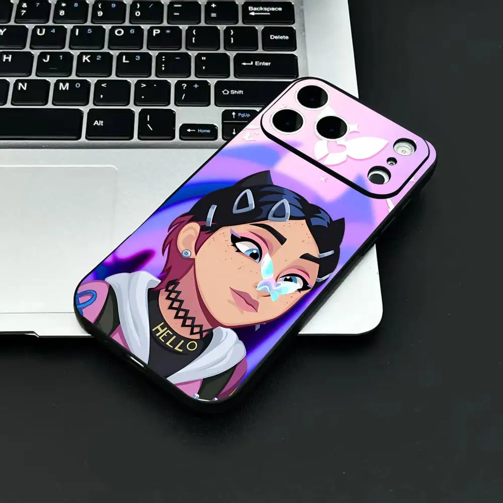 Valorant Sage Artistic Frosted Black Phone Case - Cute Soft Shell