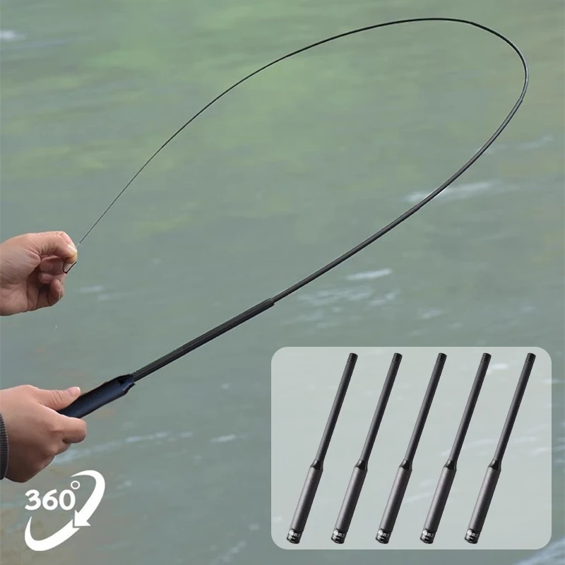 1-2.2M Mini Winter Outdoor Ice Fishing Pole  Telescopic Fishing Rod Portable Folded Fishing Rod for shrimp